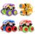 LEFEI 4 Pack Monster Truck Toys for Boys 3 4 5 6 7 Year Old