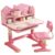 Lefitap Kids Desk and Chair Set with Desktop & Drawer, Adjustable Height