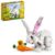 LEGO Creator 3 in 1 White Rabbit Animal Toy Building Set, STEM Toy for Kids 8+, Transforms from Bunny to Seal to Parrot Figures, Creative Play Building Toy for Boys and Girls, 31133