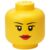 LEGO Storage Head (SMALL) – BOY – Polypropylene Storage Box with Lid for Kids’ Toy Storage Stackable Organizer and Fun Storage Solution Toy box yellow