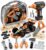 Lehoo Castle Kids Tool Set, Toddler Tool Set with Tool Box, Construction Tools for Kids with Toy Drill & Take Apart Race Car, STEM Learning Toys Birthday Gifts for Kids Ages 3 4 5 6