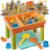 Lehoo Castle Sensory Table with Sensory Sand, Indoor Sensory Bin with Lid & 2.6lbs Play Sand, Construction Kit with 6 Alloy Trucks & Castle Molds, Sensory Toys for Toddler Boys and Girls