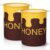 Leinuosen 2 Pack Large Honeycomb Foldable Laundry Hamper Baskets, Collapsible Dirty Clothes Storage, Cotton Linen + PE Material Hamper Basket Bin with Handles for Bedroom Bathroom Nursery decor