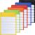 Leinuosen 6 Pack Back to School Magnetic Pocket Chart for Classroom, Daily Toddler Schedule Pocket Chart with 60 Dry Erase Cards, Classroom Pockets Charts Teacher Learning Supplies(Bright Color)