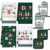 Leinuosen 8 Pcs Christmas Kitchen Decoration Set Christmas Tree Kitchen Towels Oven Mitts and Pot Holders Red Black Buffalo Plaid Dish Towel Oven Mitts Accessories for Baking Cooking(Green White,Elk)