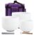 Leize Crystal Singing Bowl Tuned Quartz with Suede Striker Carry Case Bag, Set of 3 PCS 432HZ 6″ A 8″ F 10″ C, Frosted White