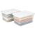 LekBee 12 Quart Clear Plastic Storage Bin with Snap-On Lid, 2 Pack