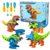 Lekebaby Take Apart Dinosaur- 4-Pack DIY Dinosaur Toys, Articulated Head, Mouth, Limbs & Tail, with Safer Handheld Screwdrivers for Kids, Dinosaur Gifts for Boys Girls 3 4 5 Years Old and Up