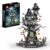 Leleopodo Haunted House Building Set for Kids & Adults 8+ – Treehouse Gothic Castle Kit with Spooky Green LED Lights, 598+ Pcs Halloween Home Decor, Gift for Horror Movie Fans & Collectors
