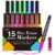 Lelix 15 Colors Dry Erase Markers, Magnetic Whiteboard Markers Fine Point with Eraser for Back to School, Office, Home Perfect for Writing on White Board, Dry Erase Board, Mirror, Glass