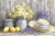 Lemon & Floral Arrangement 35 Piece Wooden Puzzle – Contemporary Botanical Art – Challenging Wooden Brain Teaser – Modern Apartment Decor Gift