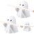 LemonSecret 3 Pcs Cute Halloween Ghost Pen Holder, Spooky Resin Pen Holder Statue Adorable Pencil Stand for Home Office Desk Decoration, Funny Desktop Organizer Accessory