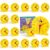 Lenwen 16 Pcs Classroom Clock Kit 24 Hours Learn to Tell Time Teaching Clock Toy for Kids Teaching Time Resources for Kids Learning Teacher Classroom Supplies (Yellow)