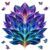 Leodozzio 200Pcs Wooden Jigsaw Puzzle 5mm Crystal Feather Flower 11.5×11.9