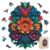 Leodozzio 500Pcs Wooden Jigsaw Puzzle Waterfall Flowers Decor 13.6×18.5in