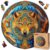 LEOGOR Wooden Jigsaw Puzzles for Adults (12 × 11.8 in), 200 Piece Wolf Puzzle with Unique Mosaic Shapes, Extra-Thick 5 mm Wood, Challenging Round Brain Teaser, Premium Gift for Adults