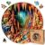 LEOGOR Wooden Jigsaw Puzzles for Adults 200 Pieces (11.6 × 11.5 in), Cave Puzzle, Extra-Thick 5mm Wood, Round 3D Mosaic Design, Unique Animal Shapes, Relaxing Artistic Gift for Adults and Teens