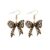 Leopard Bow Acrylic Drop Earrings Gold Hook Animal Print Fashion Dangle Jewelry Gifts for Women