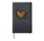 Leopard Print Heart Ice Hockey Sports Lover Women Girls Hardcover Journal, Black