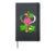 Leprechaun Flamingo Shamrock St Patricks Day Lucky Charm Hardcover Journal, Black