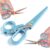 LEQUR 5.5-Inch Ambidextrous Scissors with Protective Cover, Crystal Blue