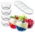 Le’raze 16pc Set of Small Glass Prep Bowls with Airtight Lids, Custard Cups