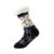 LESSO Christmas Thick Slipper Sock for Women, Xmas Fuzzy Non Slip Socks Comfy Fluffy Warm Winter Home Holiday (Dark Blue,One Size)