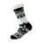 LESSO Christmas Thick Slipper Sock for Women, Xmas Fuzzy Non Slip Socks Comfy Fluffy Warm Winter Home Holiday (Black,One Size)