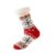 LESSO Christmas Thick Slipper Sock for Women, Xmas Fuzzy Non Slip Socks Comfy Fluffy Warm Winter Home Holiday (White,One Size)