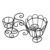Levemolo Creative Tricycle Shape Iron Mini Fry Basket for Serving French Fries and Chips, Black Wire Snack Display Rack with Multiple Uses for Events and Street Food Stalls