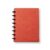 Levenger Circa Smooth Sliver Discbound Notebook with Pockets, Junior, Blazing Sunset, LevTex Premium Leather Alternative Cover, 60 Annotation Ruled 90 GSM Sheets, Refillable Journal