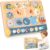 Lewo Montessori Busy Board, Space Wooden Sensory Activity Toys for Toddlers Ages 3 4 5, Fidget Sensory Board with Astronaut & Rocket, Fine Motor Skills & Early Learning Educational Toy for Boys Girls