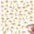 Lewtemi 120 Pcs Dinosaur Skeletons, Plastic Figures Dino Bones, Dinosaur Skeleton Toys for Dino Sand Dig, Science Play, Party Favor Decorations, 12 Styles