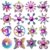 Lewtemi 16 Pcs Metal Fidget Spinners High Speed Stress Relief,Rainbow