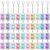 Lewtemi 40 Pcs Keyboard Fidget Toy Clicker Keyboard Fidget Keychain Decompression Button Clicker Toys for Adult Button Stress Relief to Relax Stress Anxiety Decompression Gifts (Translucent)