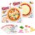 Lewtemi Pizza Counting Toddler Toys Felt Toddler Number Learning Toys Number Learning Toy Felt Pizza Play Set for Vegetables Preschool Math Games Manipulatives for Preschool