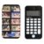 LEXIBOOK, Manga, Pocket Calculator with Protection Cover, Conventional and Advanced Calculator Functions, Battery and Solar-Powered, Black, C45MANLXB