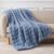 Leximan Cozy Faux Fur Throw Blanket for Couch, Reversible Plush Fluffy Decorative Bubble Throw for Sofa and Living Room, Soft Lap Blanket for Bed, Dog & Cat (Lake Blue, 50”x60”)