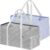 LHZ.K Extra Large Utility Tote Bag 2 Pack, Standing with Hard Bottom Board