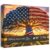 Liberty Root Oak Jigsaw Puzzle 1000 Piece Patriotic American Flag Jigsaw Puzzles for Adults Wooden Tree of Life Art Majestic Sunset Landscape Nature Challenging Game Home Wall Decor