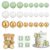 libfrnt 29 Pcs Green Ball Cake Toppers Bear Cake Decorations