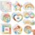 Libima 126 Pcs Anxiety Sensory Stickers Textured Stickers Fidget Mindfulness Sticker School Counselor Supplies Adult Sensory Items Anxiety Relief, 9 Styles (Retro Color)