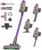 LIBINO Cordless Vacuum Cleaner, 650W 55KPA 70Mins Anti-Tangle Wireless Vacuum,Rechargeable Vacuum with Green Light,Powerful Stick Vacuum for Home Carpet/Hardwood Floors,Purple
