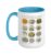 Lichenology Lichen Species Botanical Chart Ceramic Mug, Blue/White, 15oz