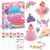 lifBetter Art & Craft Activity, DIY Glitter Craft Kit with Keychains, Fun & Creative Travel Toys, Party Favors & Classroom Valentine’s Day Gifts for Girls & Boys Ages 4, 5, 6, 7, 8, 9 (Pink)