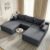Lifelink 108″ Boneless Couch U-Shaped – Modular Sectional Couches for Living Room Cloud Sofa with Deep Seat High Back Removable Ottoman No Assembly Required