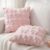 LifeSay Throw Pillow Covers Set of 2 Pink Room Decor 18×18 Inch Cute Decorative Bedroom Dorm Pillow Case Bow Pillow Covers Soft Aesthetic Pillowcase