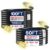 LifeSupplyUSA 50ft and 100ft Heavy Duty Extension Cord Bundle, 10/3 Gauge SJTW Outdoor Indoor Waterproof, 15A 1875W, 3 Prong Black