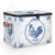 LIFEVYNO Blue White Rooster Storage Bin with Lid Chinoiserie Chicken