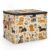 LIFEVYNO Cute Dog Flower Large Storage Bin with Lid